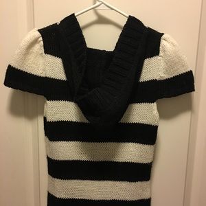 Sweater Dress Gently Used black & white stripe.